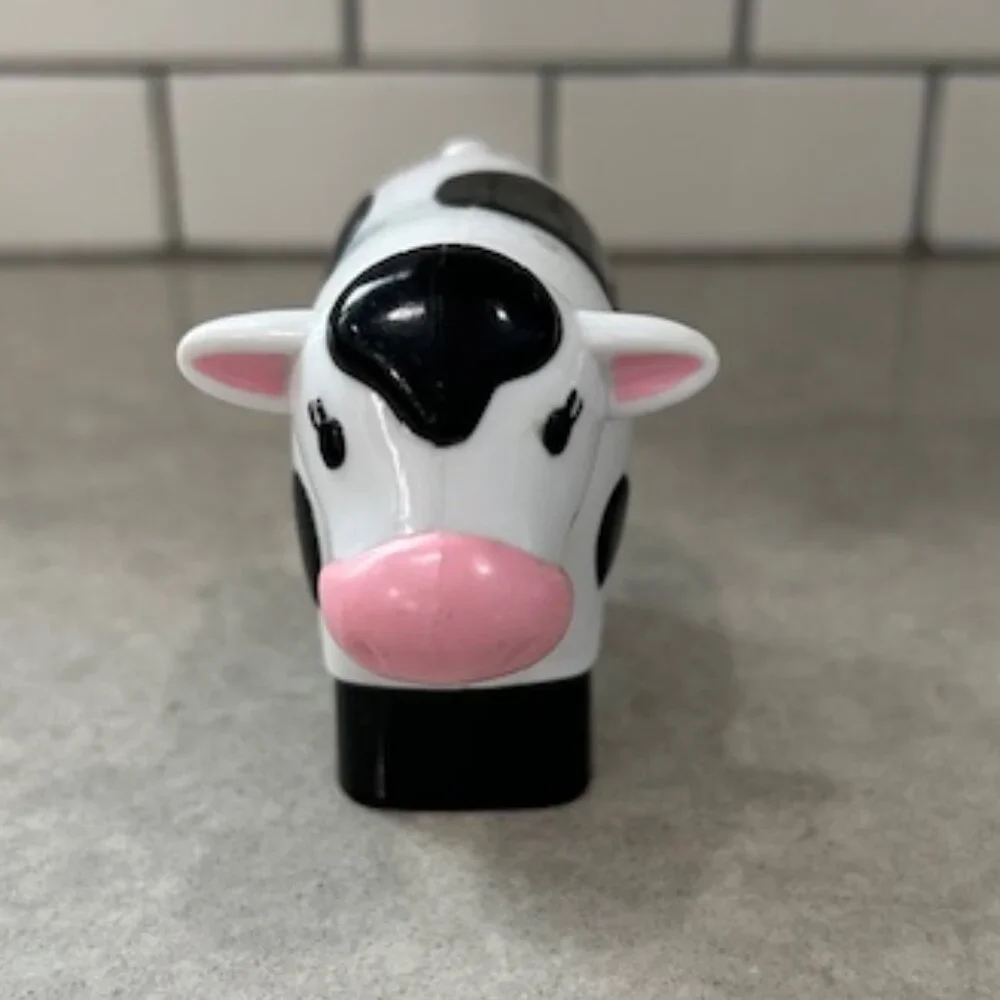 Mega Bloks First Builder Diary Cow Replacement Black and White with Bell